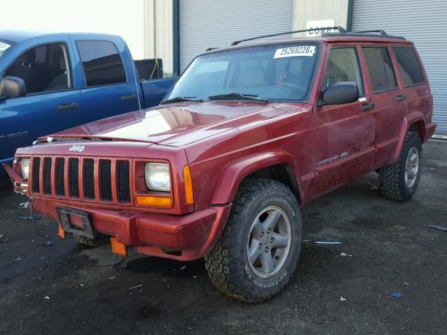 1J4FJ68S5WL125027 - 1998 JEEP CHEROKEE S RED photo 2