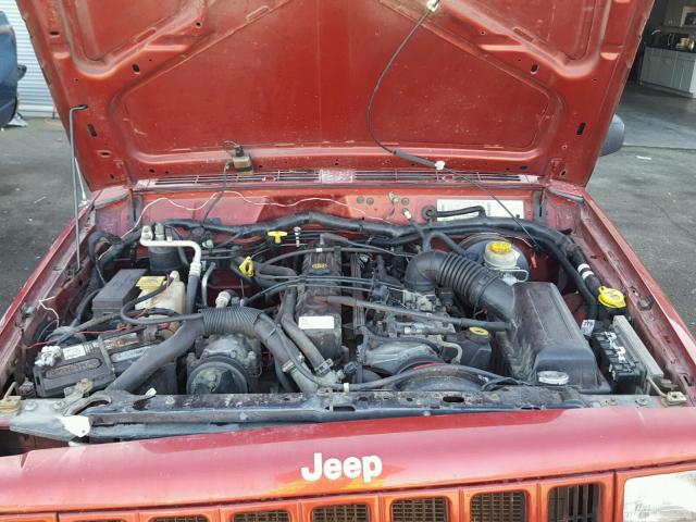 1J4FJ68S5WL125027 - 1998 JEEP CHEROKEE S RED photo 7