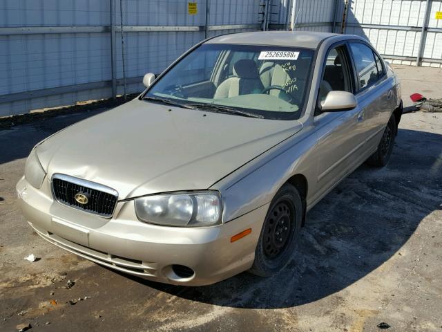 KMHDN45DX3U471460 - 2003 HYUNDAI ELANTRA GL GOLD photo 2