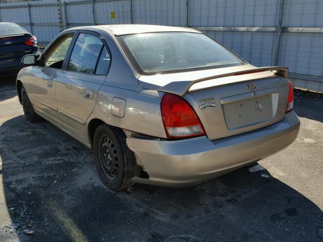 KMHDN45DX3U471460 - 2003 HYUNDAI ELANTRA GL GOLD photo 3