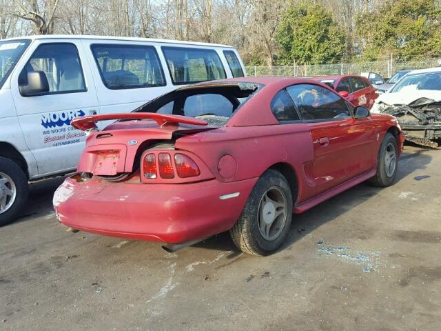 1FAFP4044WF154822 - 1998 FORD MUSTANG RED photo 4