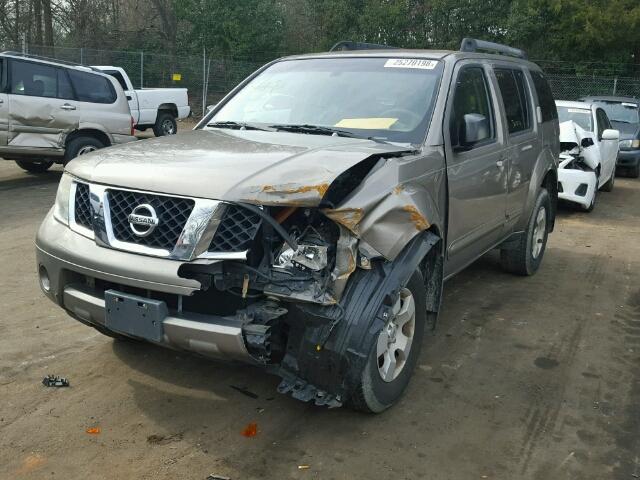 5N1AR18W76C609856 - 2006 NISSAN PATHFINDER BEIGE photo 2