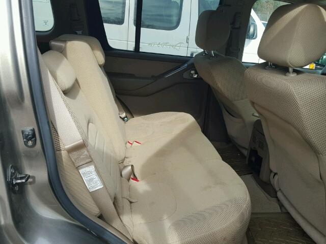 5N1AR18W76C609856 - 2006 NISSAN PATHFINDER BEIGE photo 6