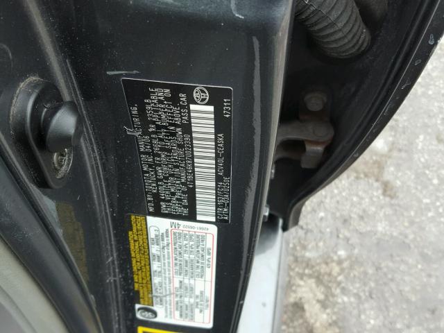 4T1BE46K87U023390 - 2007 TOYOTA CAMRY NEW GRAY photo 10