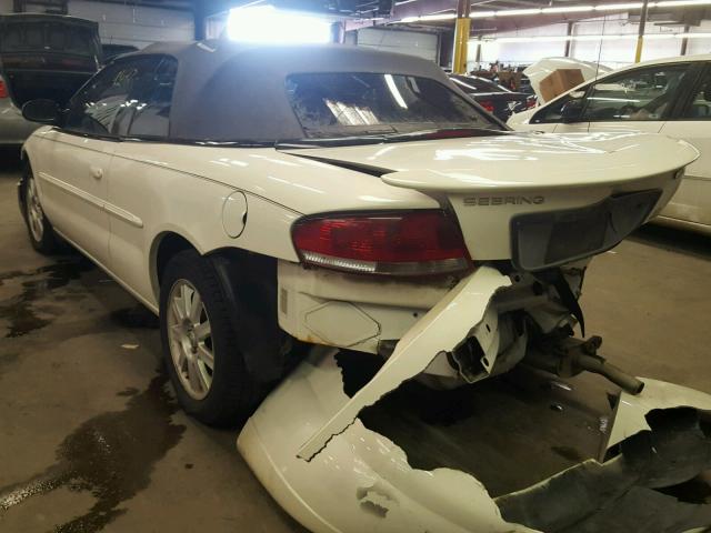 1C3EL75R25N535214 - 2005 CHRYSLER SEBRING GT WHITE photo 3