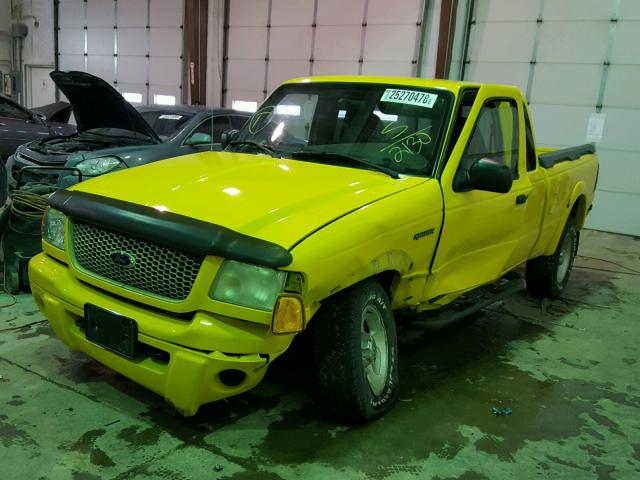 1FTZR15E81PA72130 - 2001 FORD RANGER SUP YELLOW photo 2