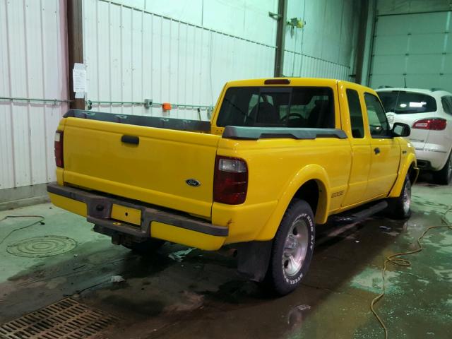 1FTZR15E81PA72130 - 2001 FORD RANGER SUP YELLOW photo 4