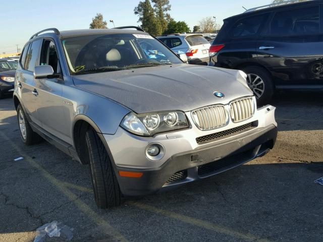 WBXPC93428WJ08270 - 2008 BMW X3 3.0SI GRAY photo 1