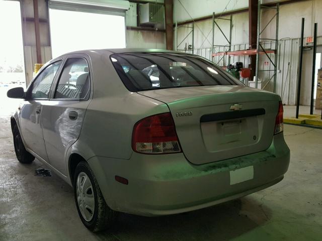 KL1TD52664B257102 - 2004 CHEVROLET AVEO SILVER photo 3