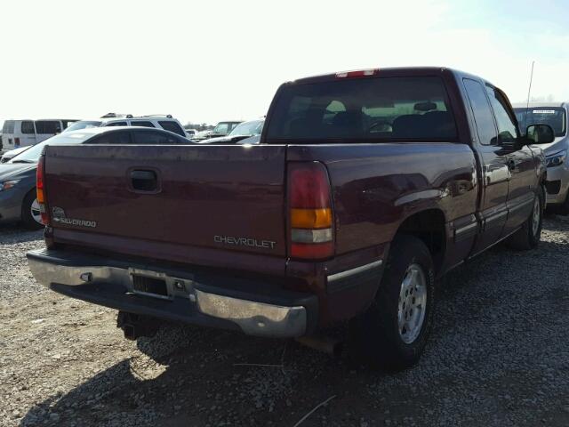 1GCEC19T21Z192339 - 2001 CHEVROLET SILVERADO MAROON photo 4