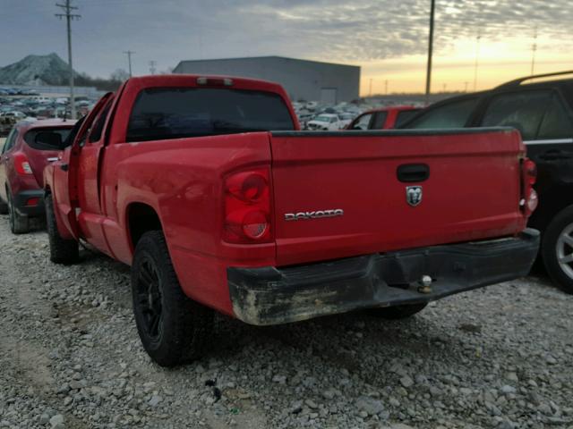 1D7HE22K77S117805 - 2007 DODGE DAKOTA ST RED photo 3