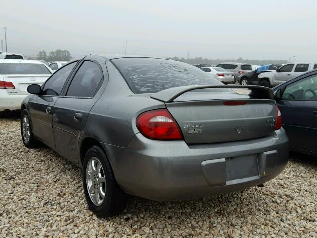 1B3ES56C45D142562 - 2005 DODGE NEON SXT GRAY photo 3