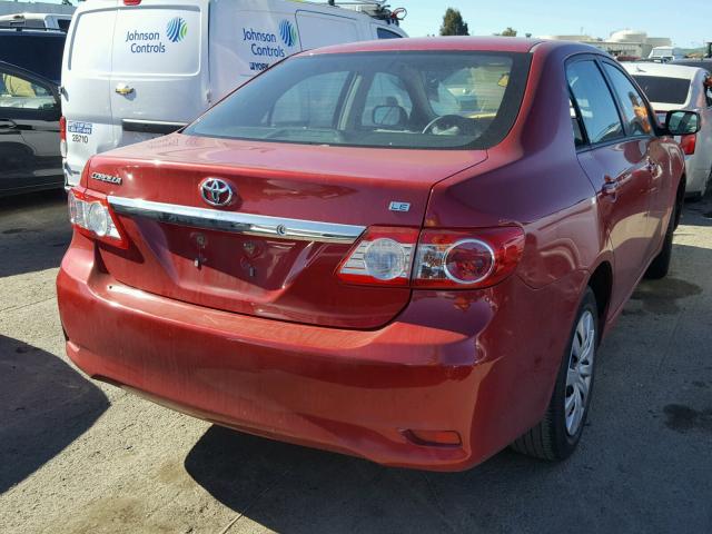 2T1BU4EE2CC809292 - 2012 TOYOTA COROLLA BA RED photo 4