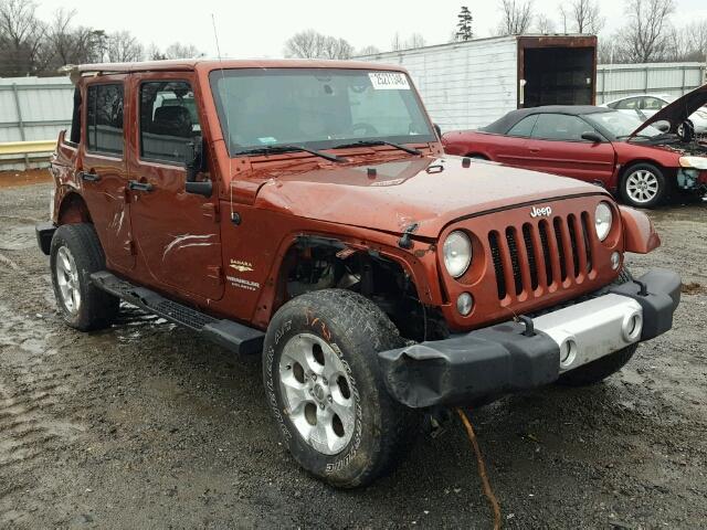 1C4HJWEG0EL204389 - 2014 JEEP WRANGLER U ORANGE photo 1