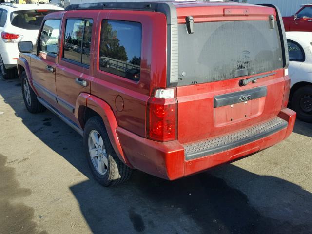 1J8HH48NX6C253720 - 2006 JEEP COMMANDER RED photo 3