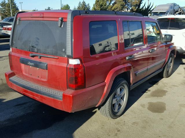 1J8HH48NX6C253720 - 2006 JEEP COMMANDER წითელი ფოტო 4
