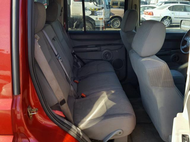 1J8HH48NX6C253720 - 2006 JEEP COMMANDER წითელი ფოტო 6