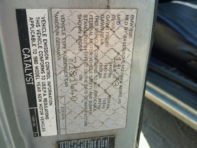 7181440 - 1980 BMW I3 GRAY photo 10