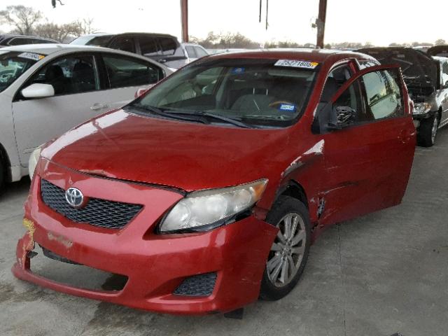 2T1BU40E69C136393 - 2009 TOYOTA COROLLA BA RED photo 2