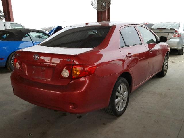 2T1BU40E69C136393 - 2009 TOYOTA COROLLA BA RED photo 4