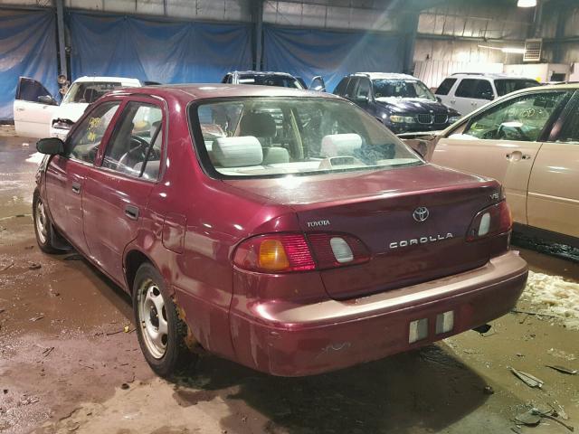 2T1BR12EXXC145625 - 1999 TOYOTA COROLLA VE RED photo 3