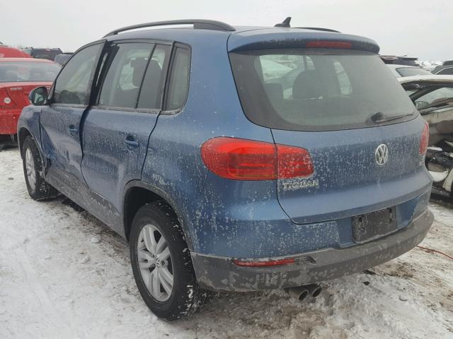 WVGBV7AX1HW512059 - 2017 VOLKSWAGEN TIGUAN S BLUE photo 3