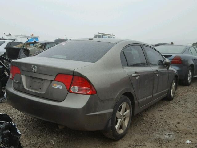 2HGFA16848H305911 - 2008 HONDA CIVIC EX GRAY photo 4