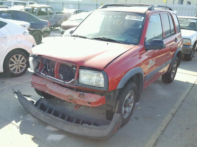 2CNBJ734X16959780 - 2001 CHEVROLET TRACKER ZR RED photo 2