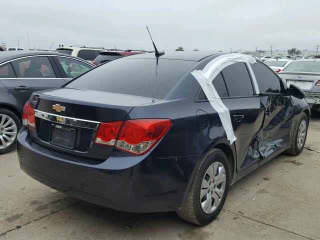 1G1PA5SHXE7316086 - 2014 CHEVROLET CRUZE LS BLUE photo 4