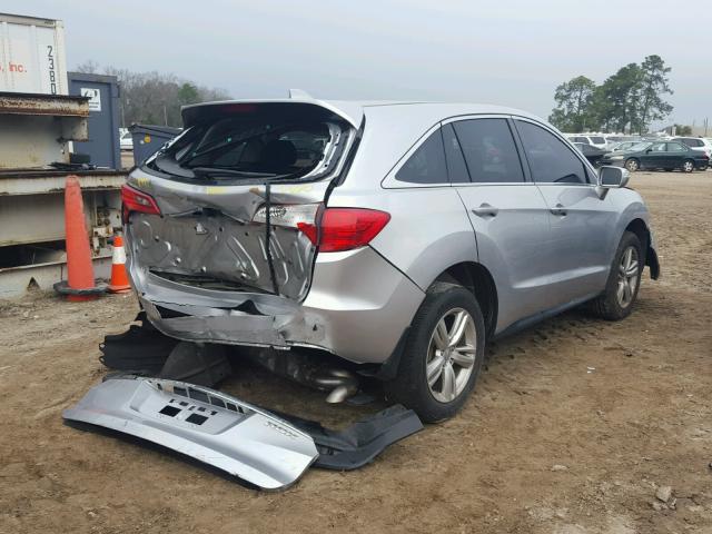 5J8TB3H35EL012658 - 2014 ACURA RDX BASE SILVER photo 4