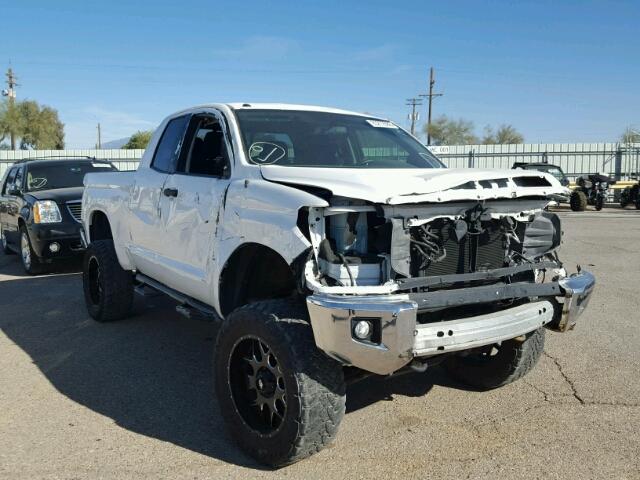 5TFUY5F15EX375629 - 2014 TOYOTA TUNDRA DOU WHITE photo 1