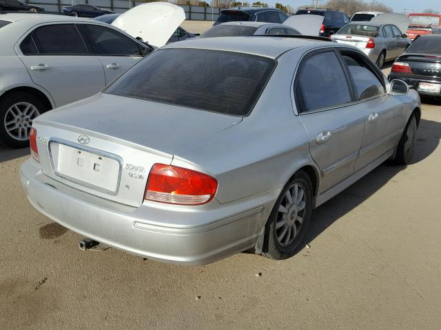 KMHWF35HX3A797876 - 2003 HYUNDAI SONATA GLS SILVER photo 4