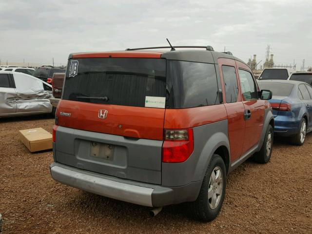 5J6YH28673L049693 - 2003 HONDA ELEMENT EX ORANGE photo 4