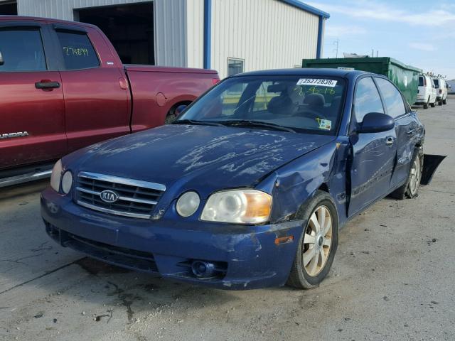 KNAGD128445271306 - 2004 KIA OPTIMA LX BLUE photo 2