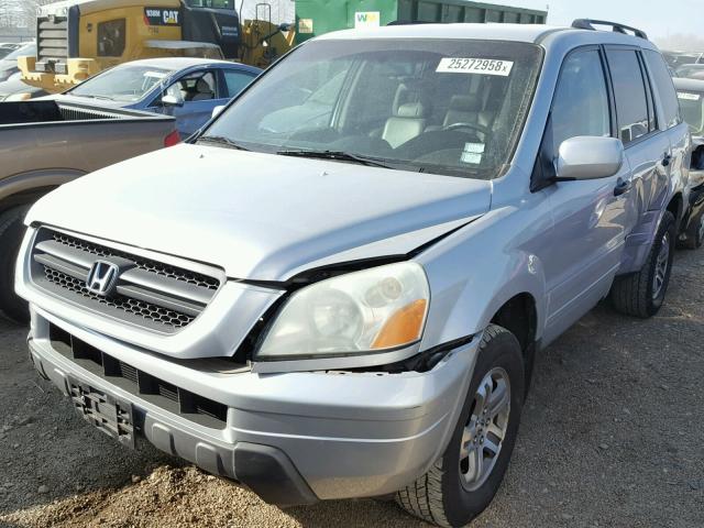 2HKYF18673H591113 - 2003 HONDA PILOT EXL SILVER photo 9