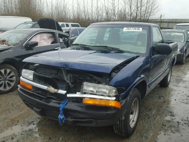 1GCCS145XYK258612 - 2000 CHEVROLET S TRUCK S1 BLUE photo 2