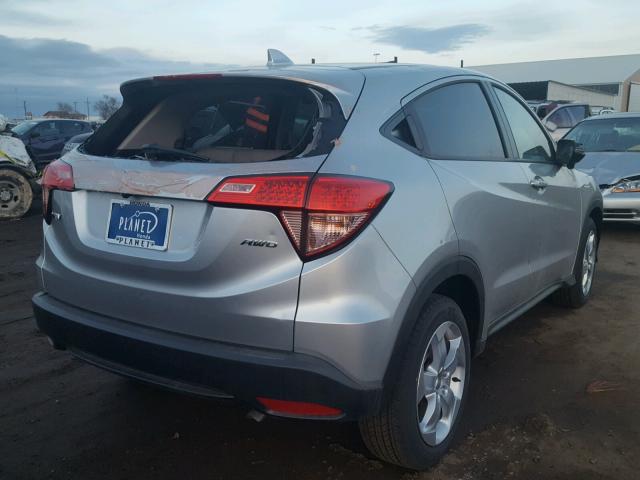 3CZRU6H5XGM754295 - 2016 HONDA HR-V EX SILVER photo 4