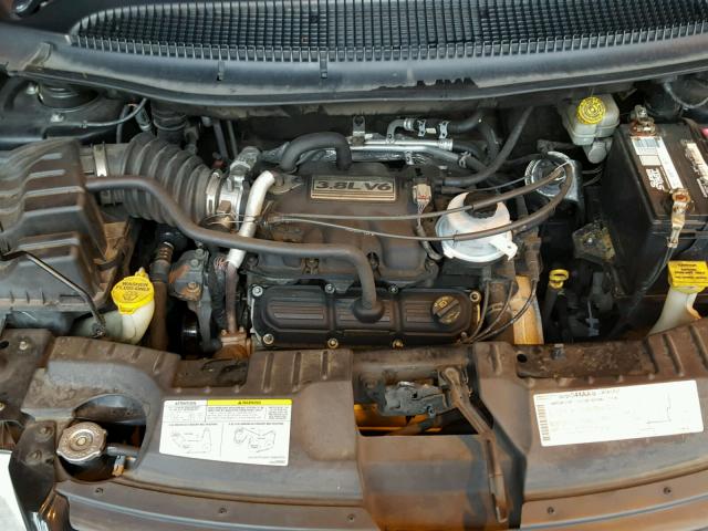 2D4GP44L35R516813 - 2005 DODGE GRAND CARA BLACK photo 7