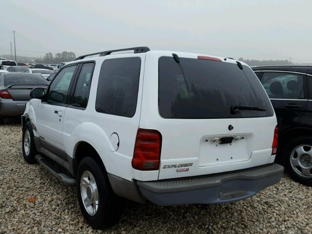 1FMCU60E62UD21404 - 2002 FORD EXPLORER S WHITE photo 3