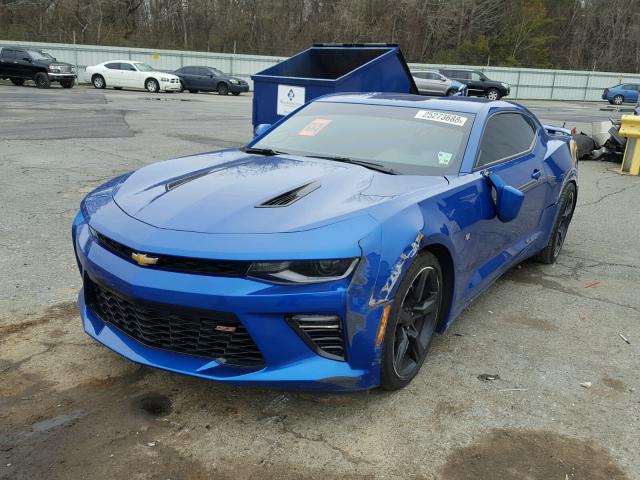 1G1FF1R78H0167449 - 2017 CHEVROLET CAMARO SS BLUE photo 2