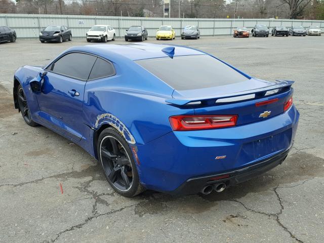 1G1FF1R78H0167449 - 2017 CHEVROLET CAMARO SS BLUE photo 3