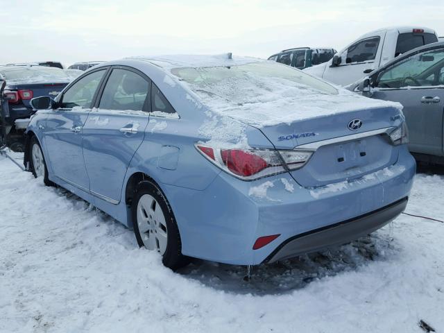 KMHEC4A45BA012000 - 2011 HYUNDAI SONATA HYB BLUE photo 3