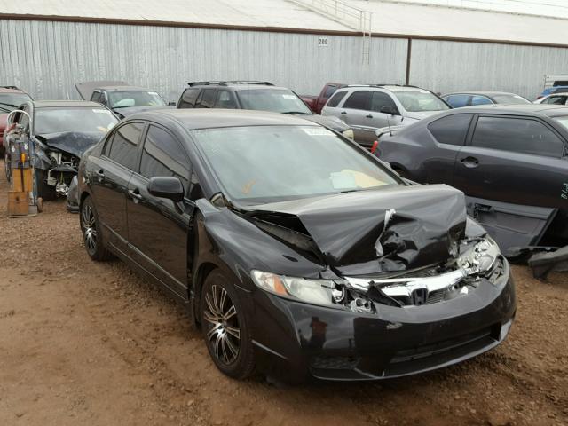 2HGFA1F57BH305835 - 2011 HONDA CIVIC LX BLACK photo 1