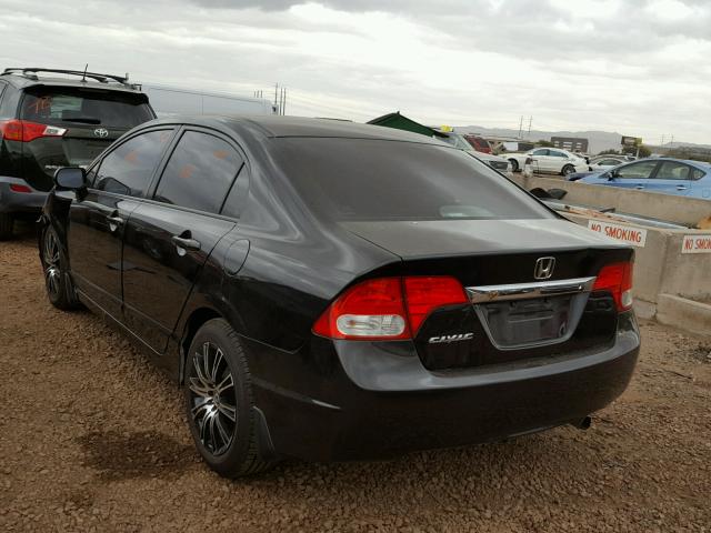 2HGFA1F57BH305835 - 2011 HONDA CIVIC LX BLACK photo 3