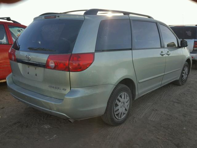 5TDZK23C58S100302 - 2008 TOYOTA SIENNA CE GREEN photo 4