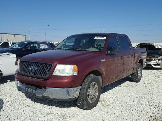 1FTPW12565KD47565 - 2005 FORD F150 SUPER MAROON photo 2