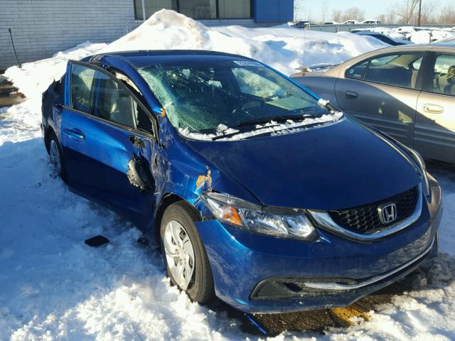 19XFB2F57FE017719 - 2015 HONDA CIVIC LX BLUE photo 1