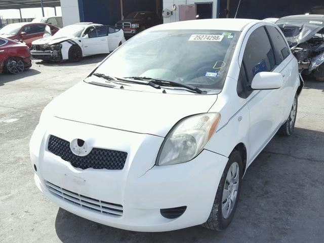 JTDJT923075065340 - 2007 TOYOTA YARIS WHITE photo 2