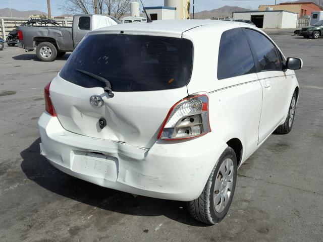 JTDJT923075065340 - 2007 TOYOTA YARIS WHITE photo 4