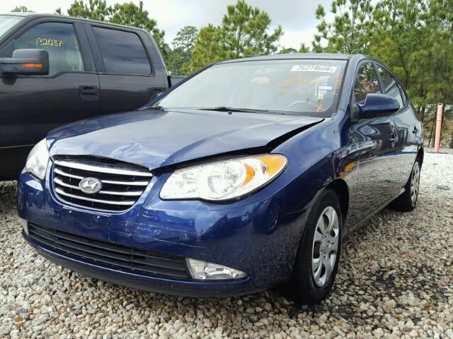 KMHDU4AD8AU886895 - 2010 HYUNDAI ELANTRA BL BLUE photo 2